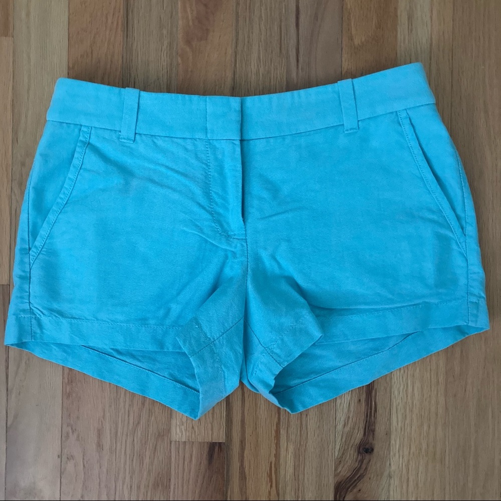 J Crew 3” Blue Chino Shorts